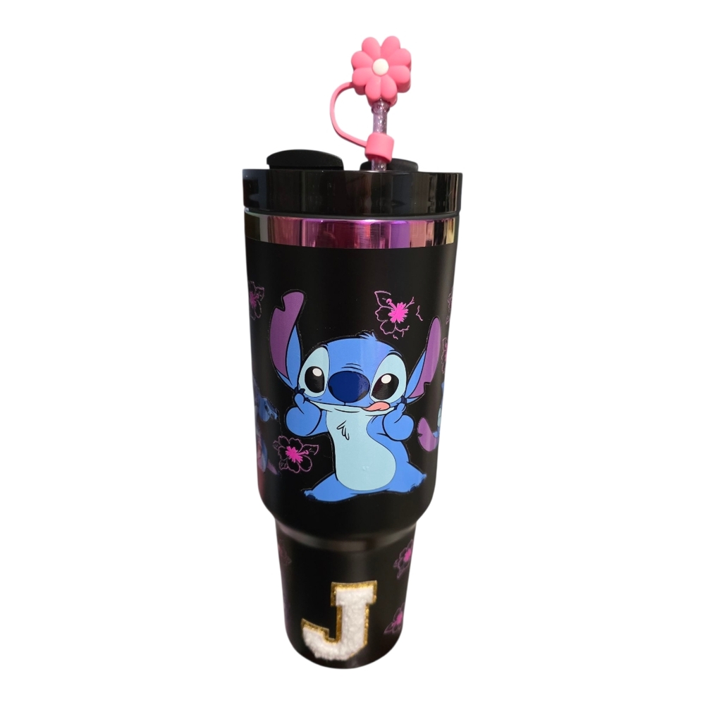 Disney Stitch Black and Pink Kids Tumbler